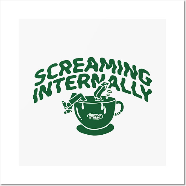 Screaming Internally Wall Art by Chipperstudio